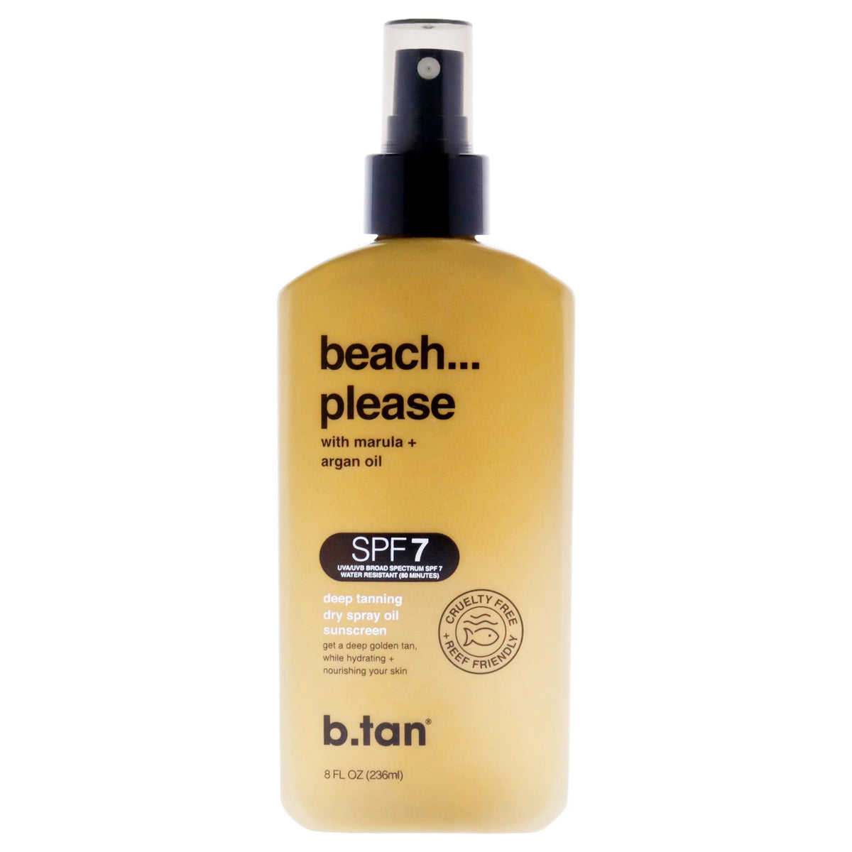 Deep Tanning Dry Spray Sunscreen Oil SPF 7 6.7 oz H382