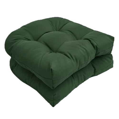 Waterproof Tufted Chair Cushions Set of 2 Black I760688