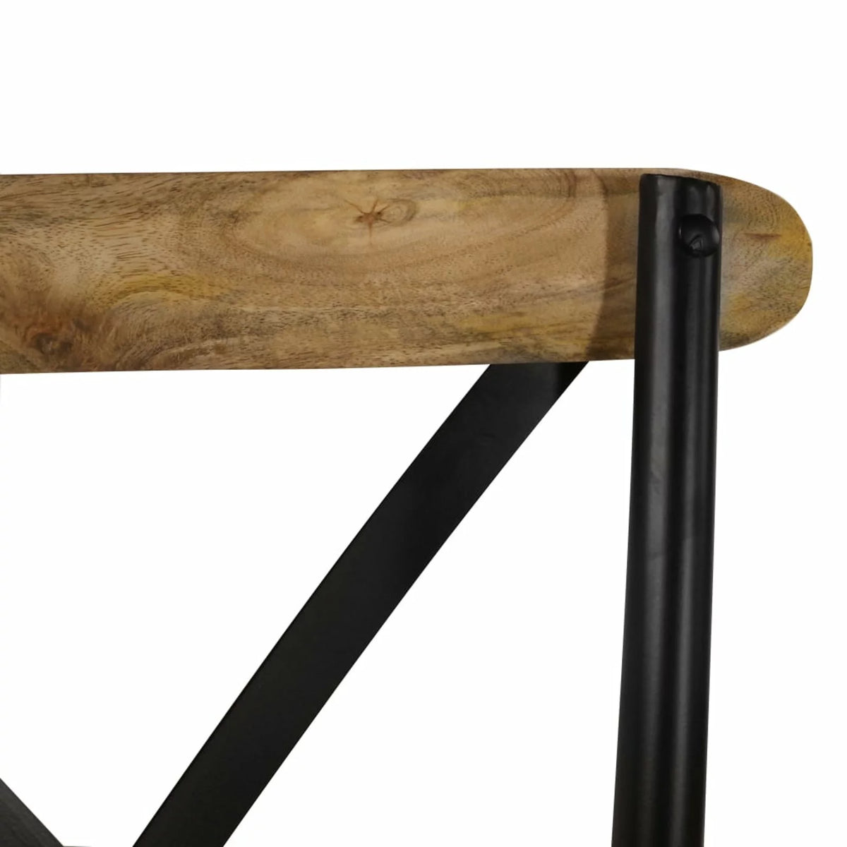 Black Solid Mango Wood Cross Chairs 2 pcs Z352722