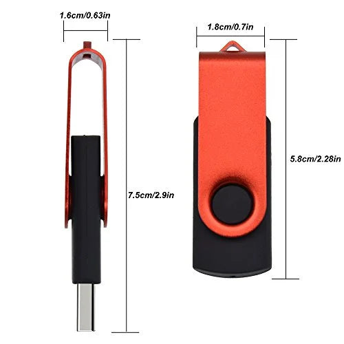 USB Flash Drive 64MB Pack of 10 Metal USB 2.0 Swivel Keychain T71617