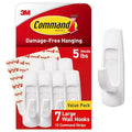 Large Utility Hooks, 7 Hooks, 12 Strips C6892