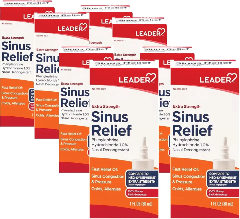 Sinus Relief Nasal Spray 30 mL Bottle Pack of 8 B822