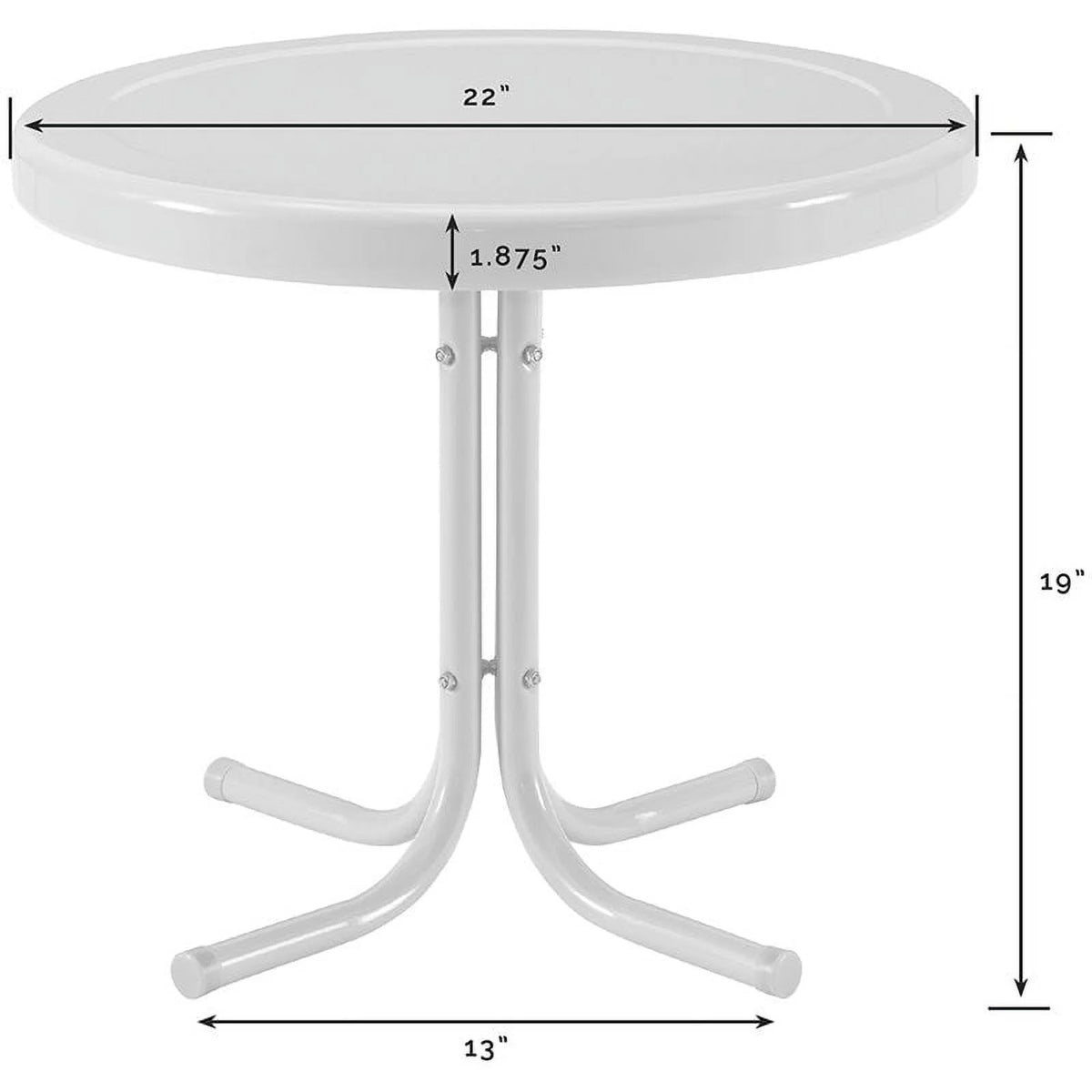 3 Piece Round Metal Patio Conversation Set L234039