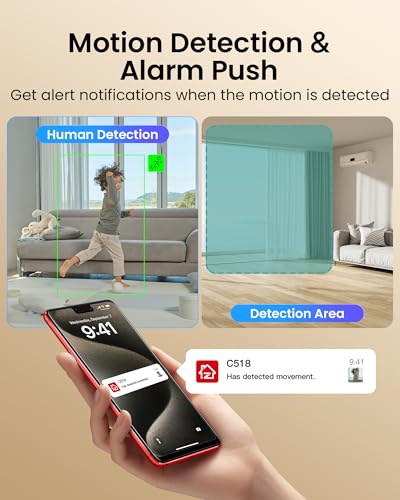2K Indoor Pan/Tilt Security Camera, 2 Pack P386