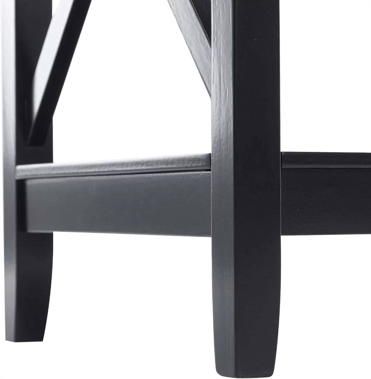 Black 2-Tier Wood End Table with Storage M323109