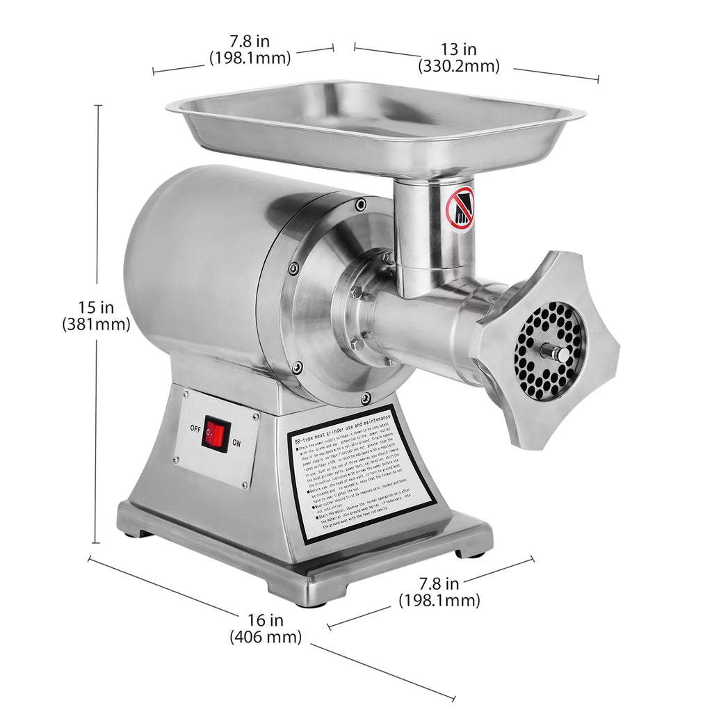 Commercial Electric Stainless Steel Meat Grinder 150 kg p/h 110V H6989