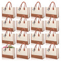 Canvas Tote Bags 12 Pack Black and White N65227