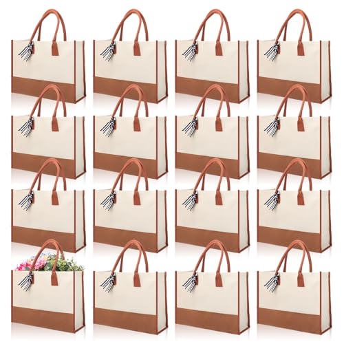 Canvas Tote Bags 12 Pack Black and White N65227