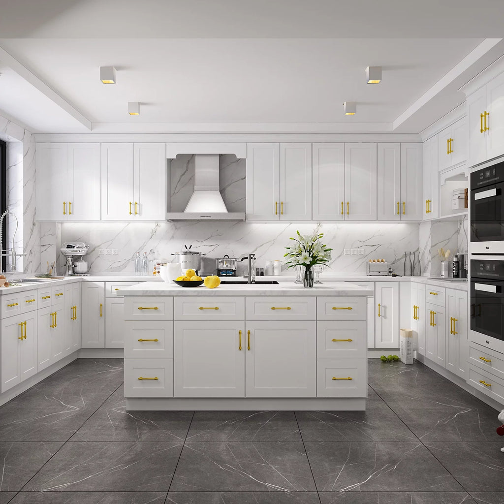 Shaker White Plywood Wall Kitchen Cabinet K183679