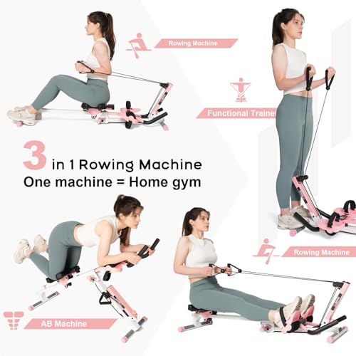 Foldable Rowing Machine with LED Monitor V69247