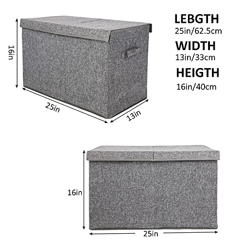 Large Flip-Top Lid Collapsible Toy Box Storage F16644