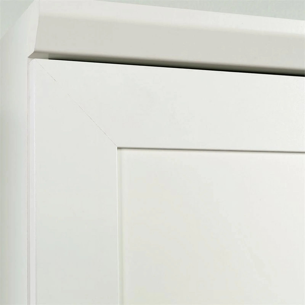 White Engineered Wood Single Door Pantry B5352