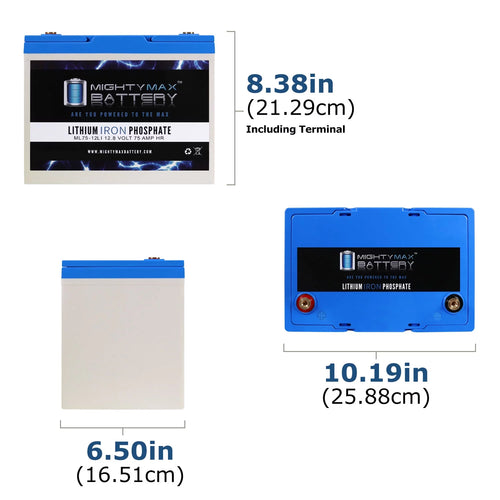 12V 75AH Lithium Replacement Battery 4 Pack T547