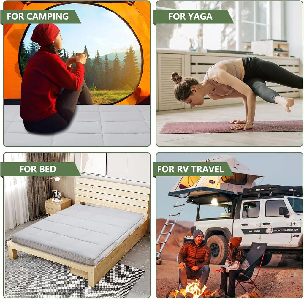 Japanese Floor Futon Mattress, Foldable Roll Up Sleeping Pad K2350