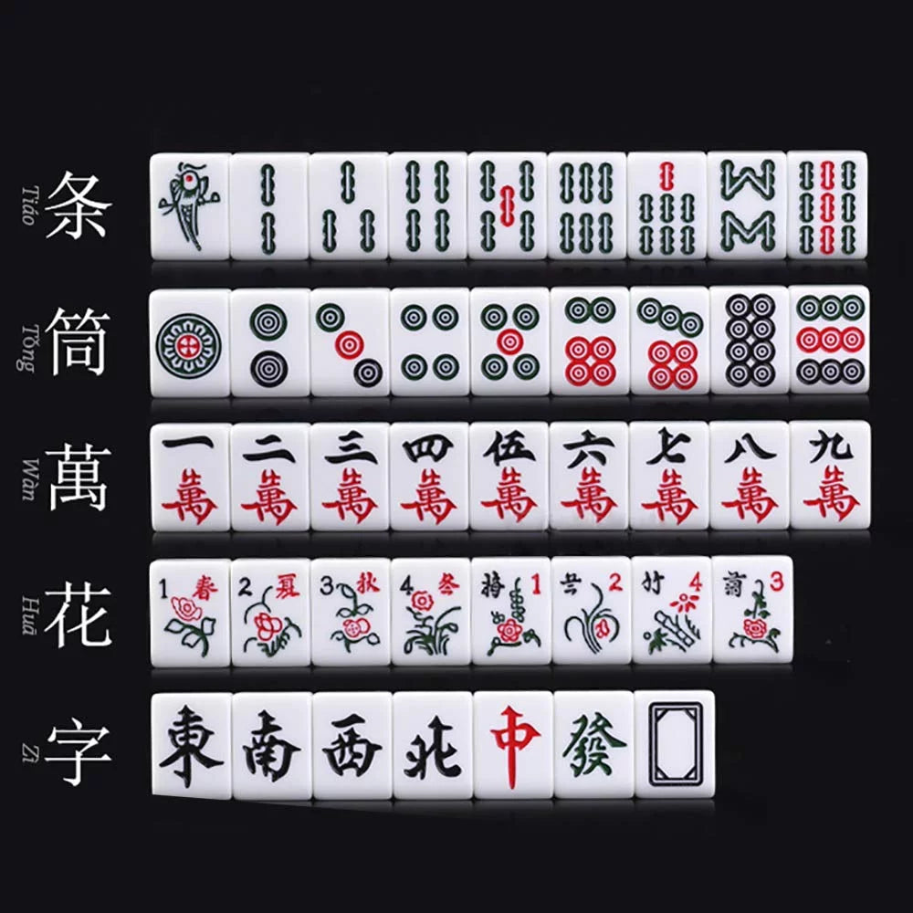 X-Large Chinese Mahjong Set 144 Tiles W794418