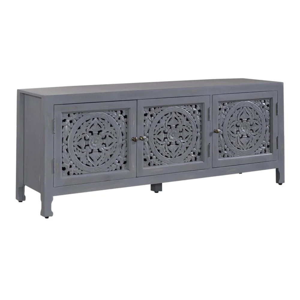 65 Inch 3 Door Accent TV Stand A919