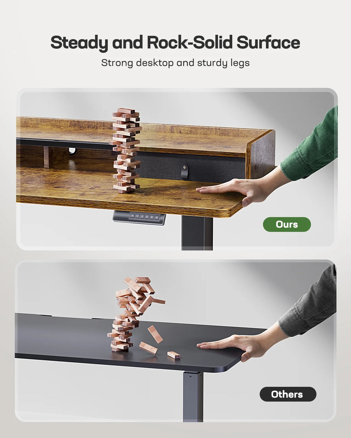 Adjustable Height Electric Standing Desk 55 x 24 Inches F995