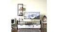 White Metal Frame Tv Stand with Shelf W489218