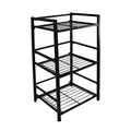 Black 3 Shelves Metal Bookcase X360876