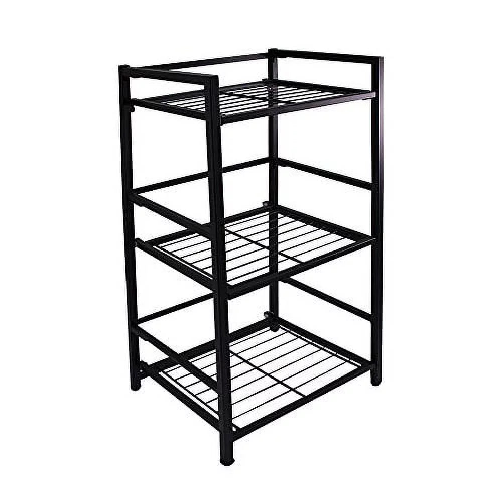 Black 3 Shelves Metal Bookcase X360876