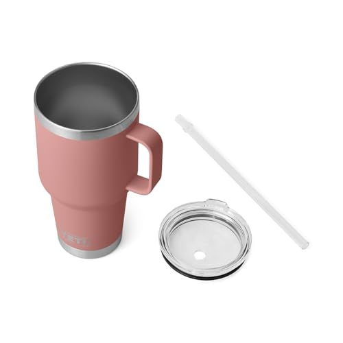 Vacuum Insulated Stainless Steel Tumbler with Handle and Straw Lid R731