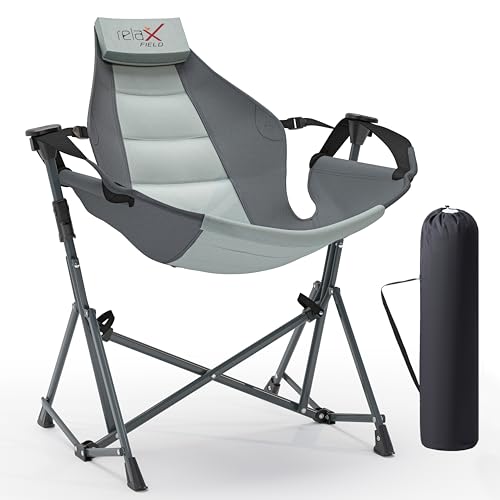 Black Folding Hammock Camping Chair with Cup Holder K939