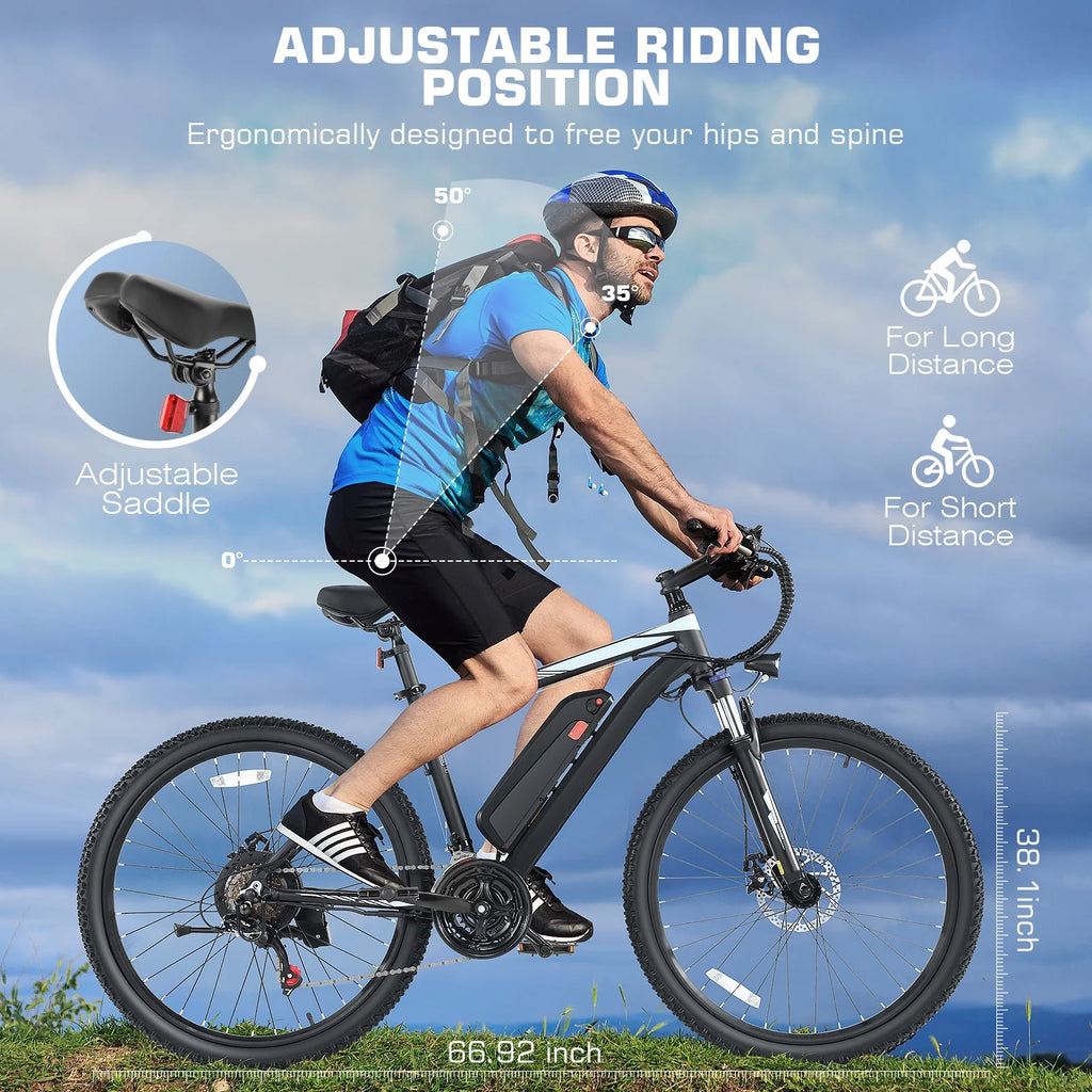 Electric Bike 26" x 2.1" 500W Mountain Bicycle 48V G63119