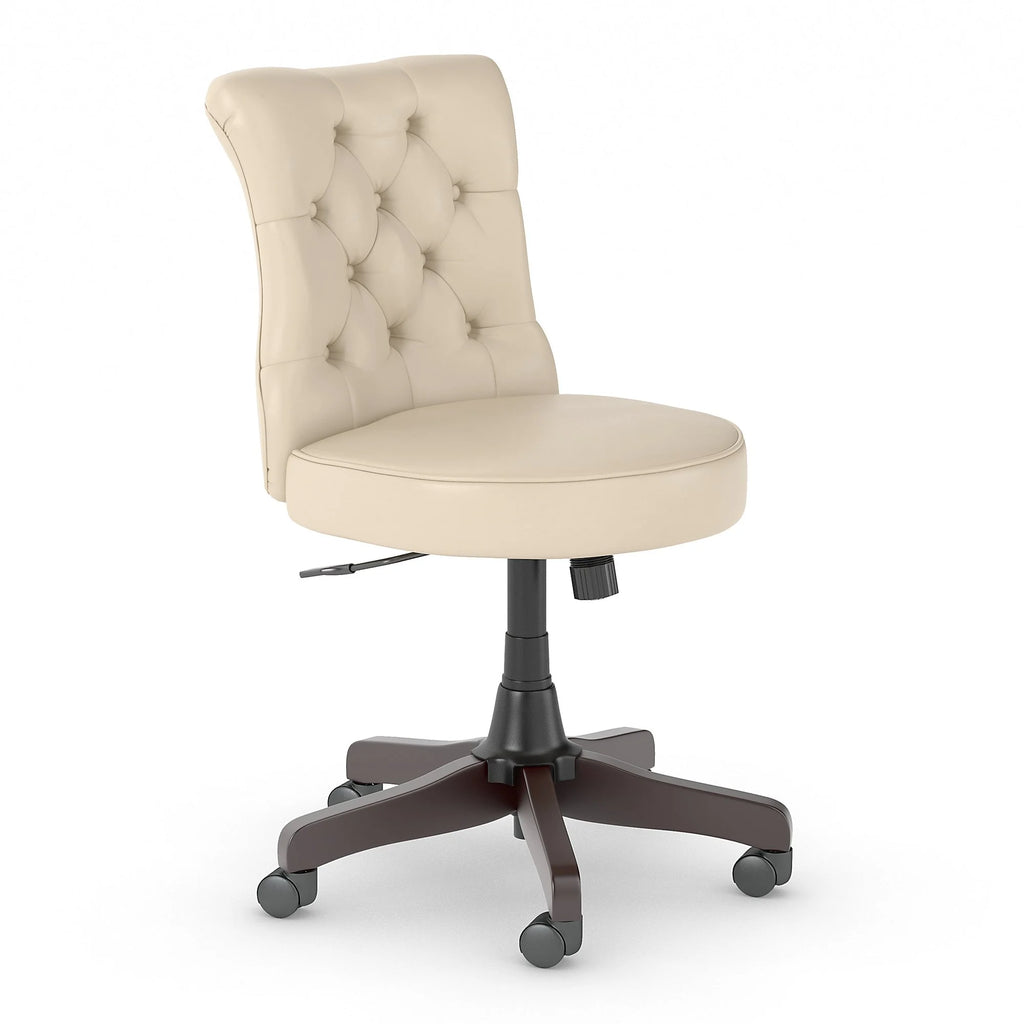 Antique White Leather Tufted Office Chair V80591