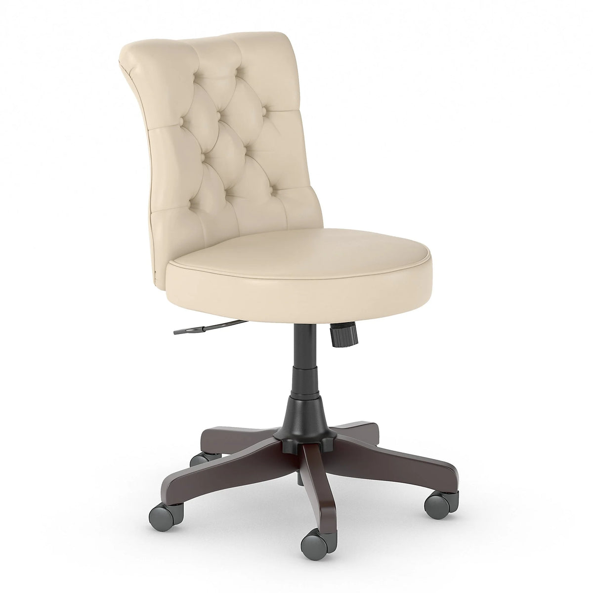 Antique White Leather Tufted Office Chair V80591