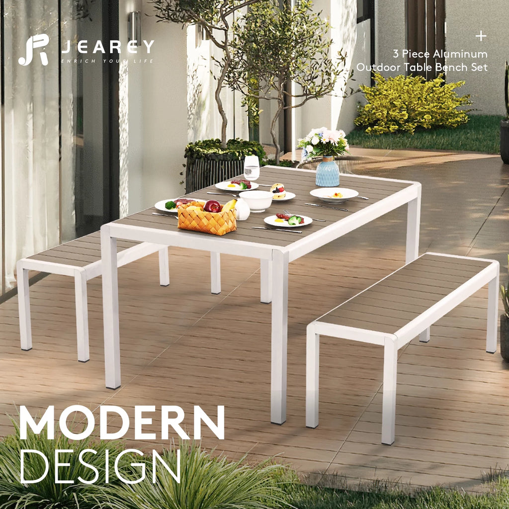 3PC Aluminium Outdoor Patio Furniture Set V7141