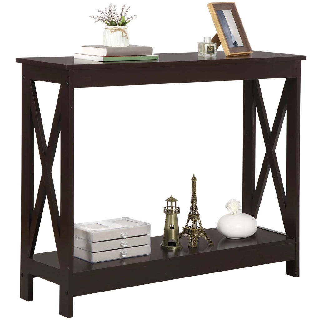 Brown 2 Tier MDF Console Table E331831