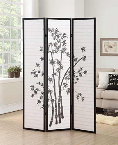 Black 3-Panel Shoji Room Divider Screen I805