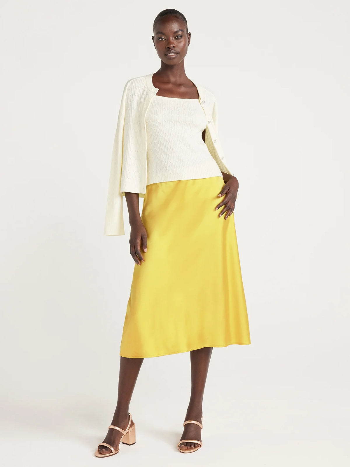 Bias Slip Midi Skirt W2820
