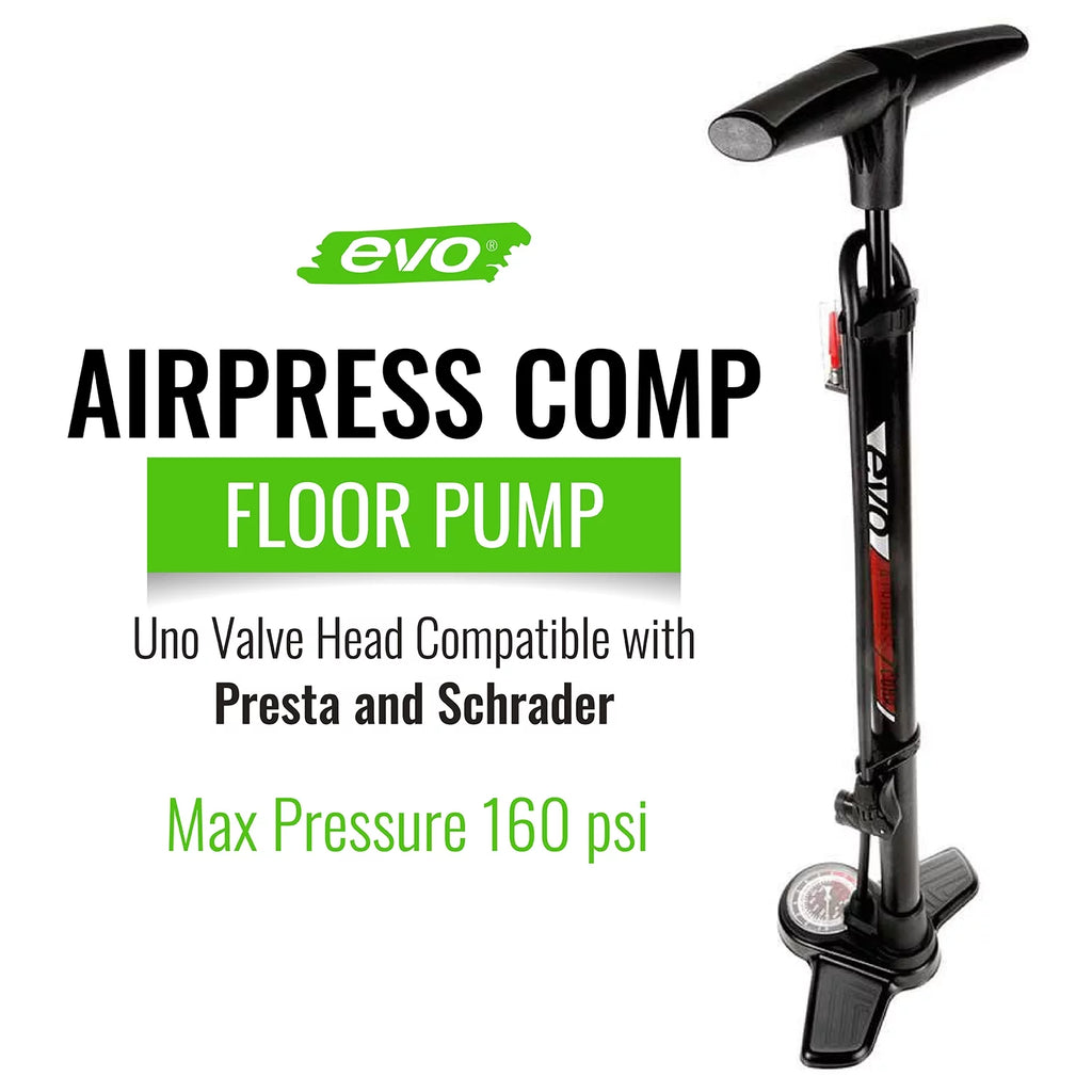 Black 160psi Floor Pump T525666