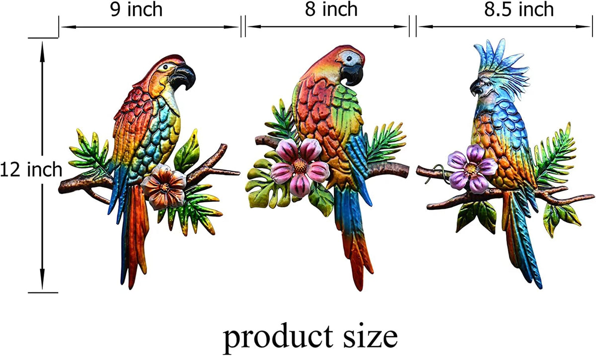 Tropical Parrot Metal Wall Decor Z448174