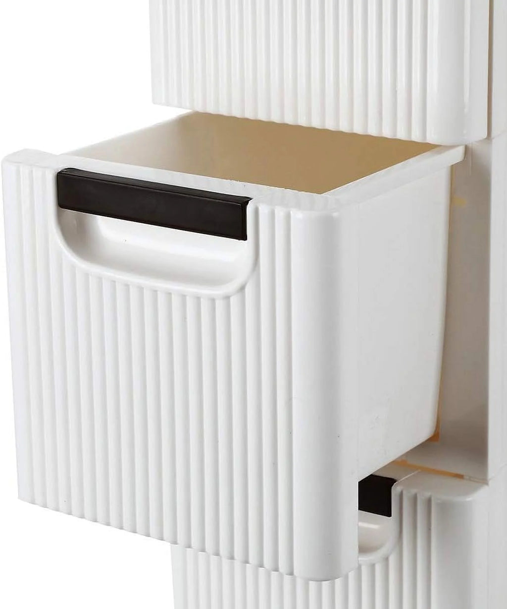 White 4 Drawer Rolling Storage Cabinet K7907