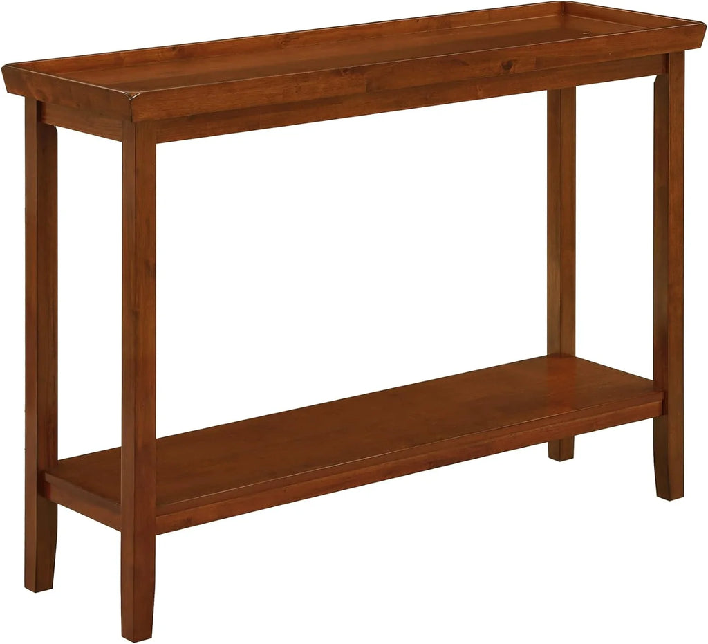 Cherry Console Table with Shelf W2063