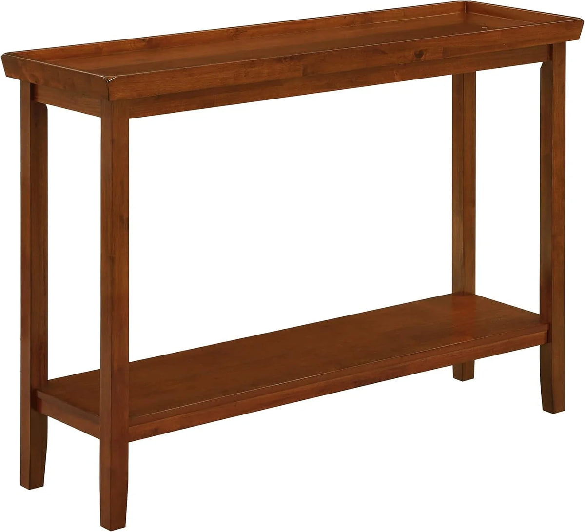 Cherry Console Table with Shelf W2063
