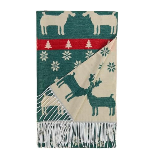 Christmas Reindeer Snowflake Scarf Z83376