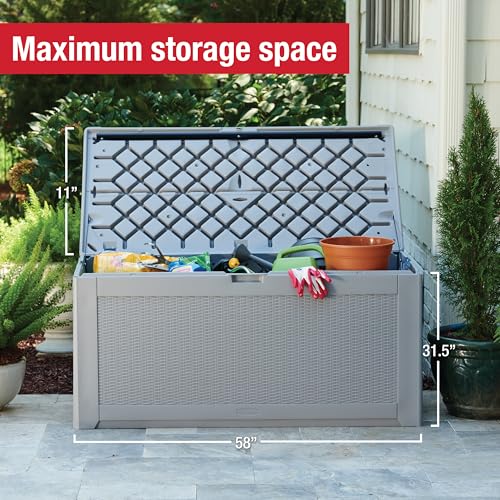 Extra Large Weather Resistant Resin Deck Box N7391