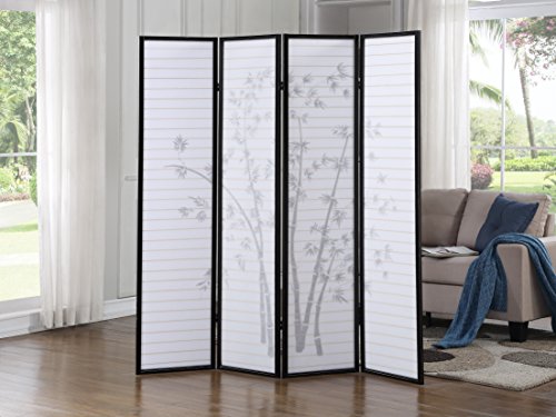 Black 3-Panel Shoji Room Divider Screen I805