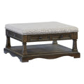 Square Fabric Cocktail Table in Brown I670