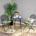 3 Pieces Metal Folding Bistro Set R745