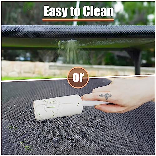 Raised Dog Bed for Large Dogs, Heavy Duty Pet Cot with Washable Mesh, Black L87471