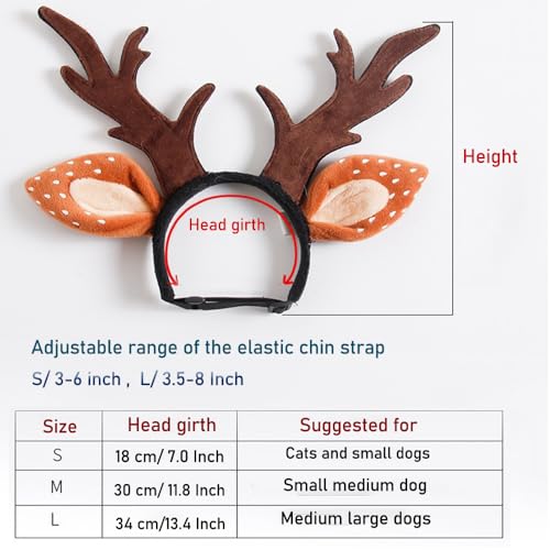 Adjustable Dog Antlers Headband Costume I22182