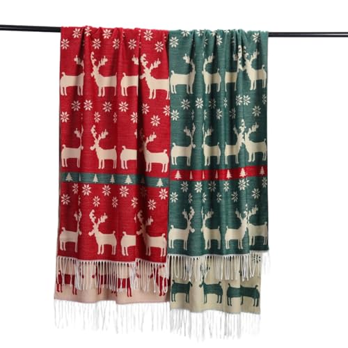 Christmas Reindeer Snowflake Scarf Z83376