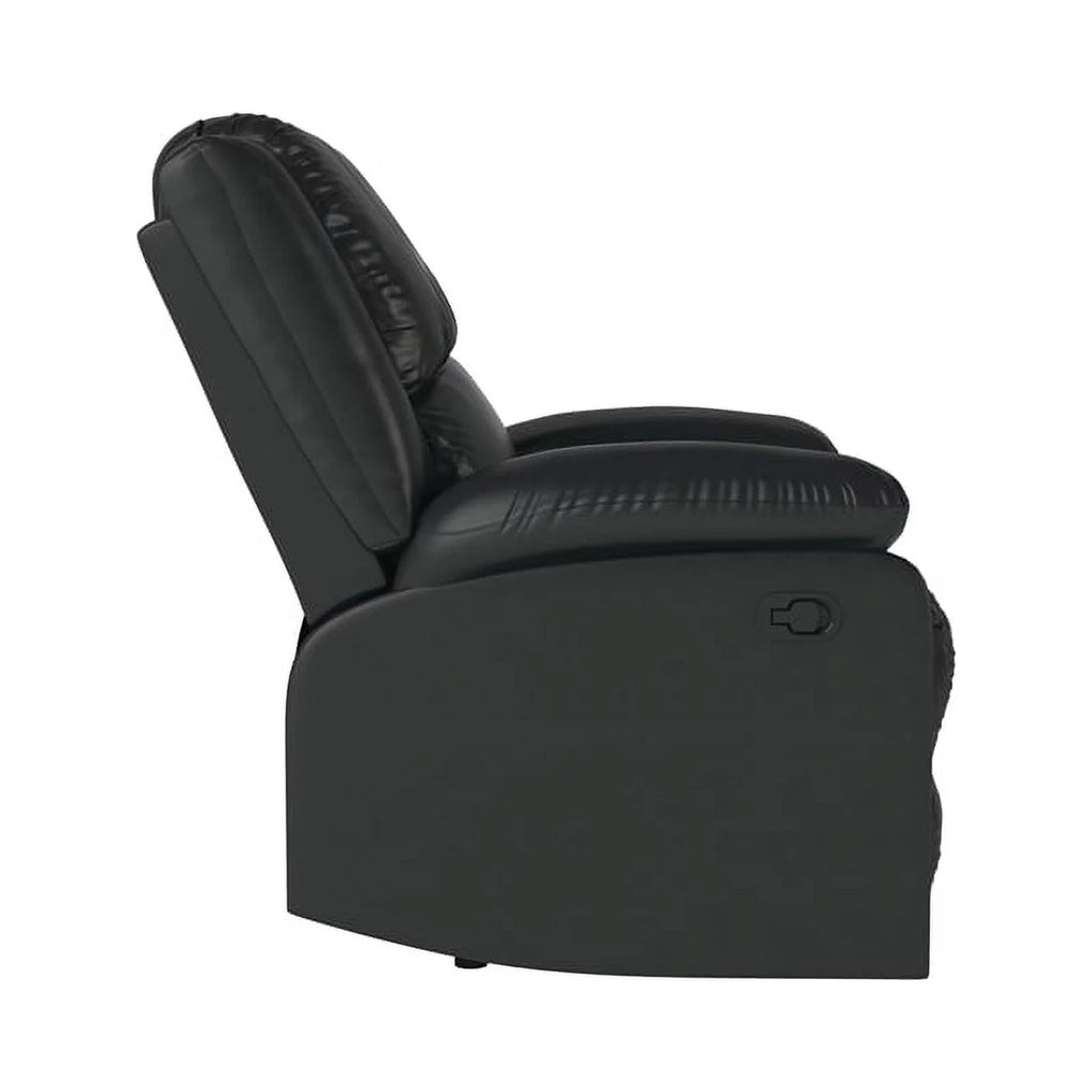 Black Faux Leather Recliner I45009