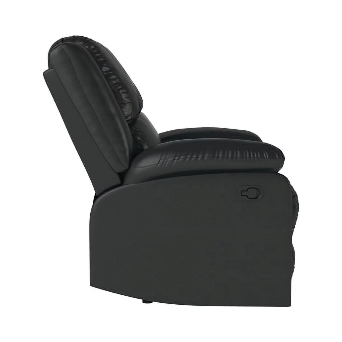 Black Faux Leather Recliner I45009