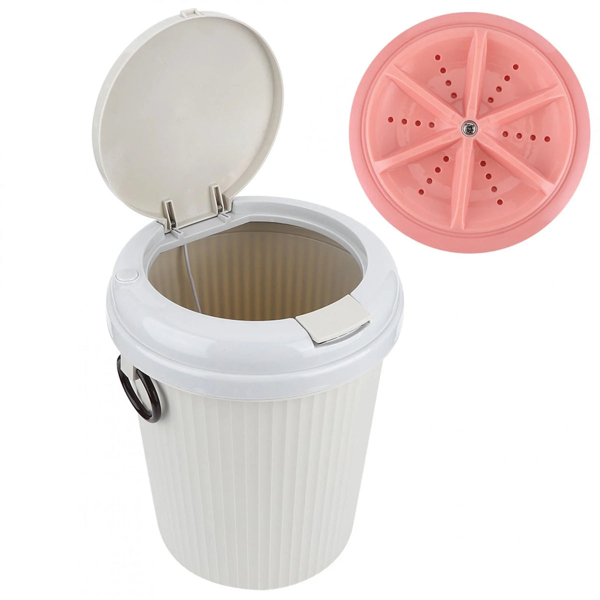 Portable Mini USB Powered Ultrasonic Clothes Washing Machine 8L 18W Pink X4231