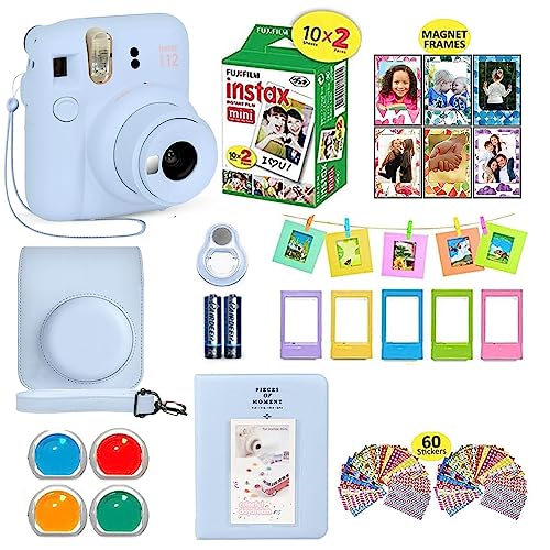 Purple Instant Camera Bundle with 20 Film Sheets G809